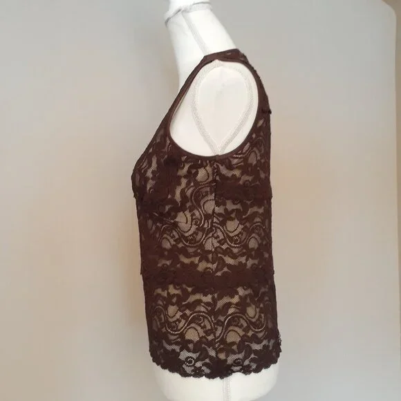 Karen Kane Lace Tank Top - Picture 3 of 13